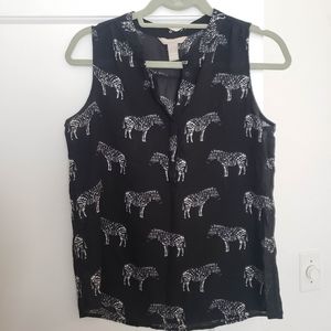 NWOT Banana Republic petite zebra shell